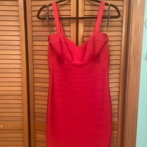 NWT Herve Leger bandage dress in lipstick red